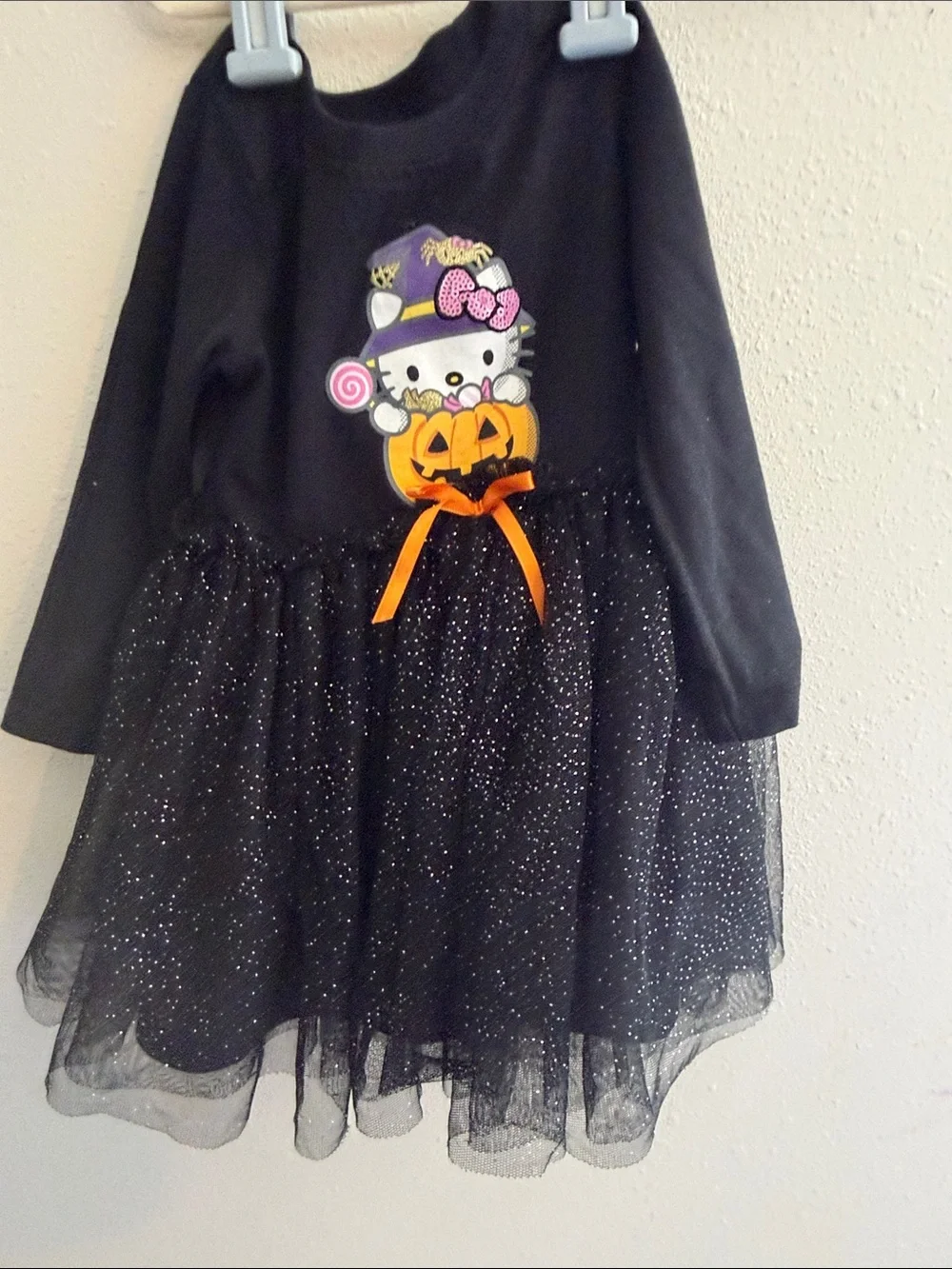 Hello Kitty Black and Orange Halloween Tutu Dress - Kids Costume